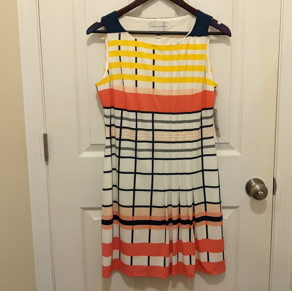 ✨NWT Donna Morgan Colorful Striped Shift Dress